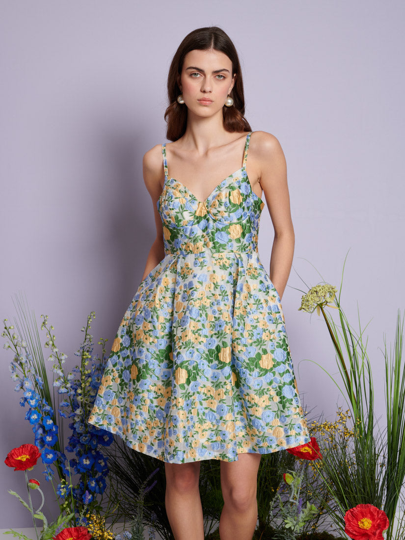 【Sister Jane】DREAM リバーフラワー ミディドレス クロシェ POPPY x sister janeCloud Flowers Jacquard Midi Dress