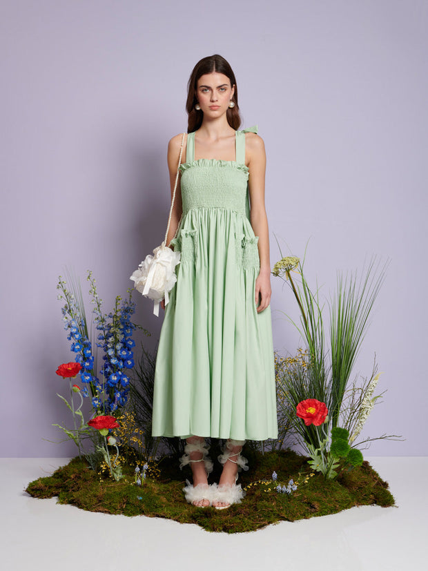 <b>DREAM</b> Grassland Cross Straps Midi Dress