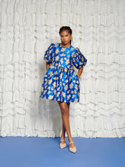 <b>DREAM</b> Golden Blues Jacquard Mini Dress