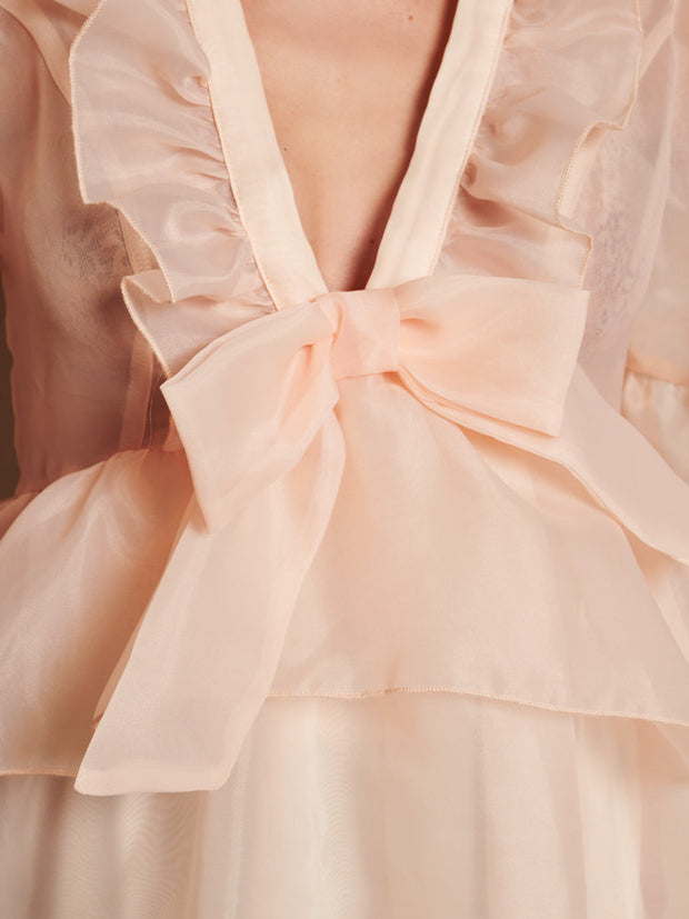 Harmony Organza Maxi Dress Pale Nude / Z