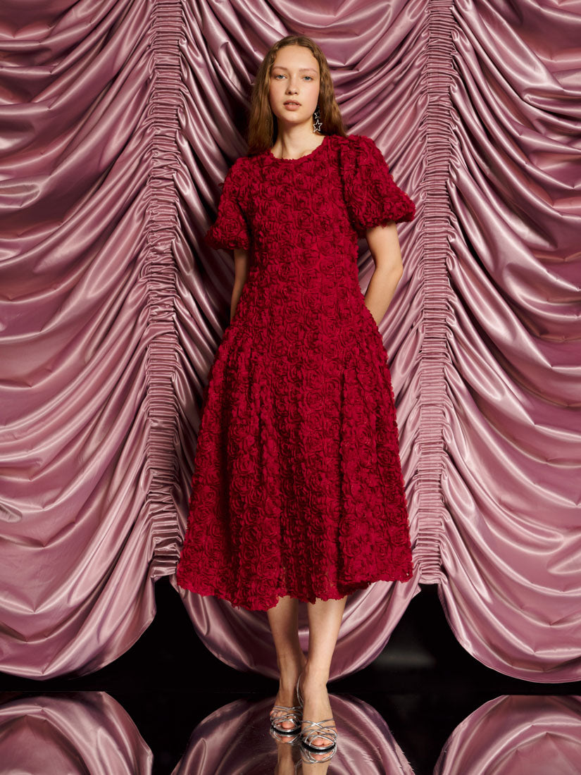 red sister jane dress Whimsy with a showgirl wink, the Dolly Jacquard Mini Dress will get you  ready for dancing through the lightning strikes.    #SisterJane  #Showgirls  