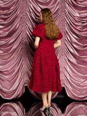 <b>DREAM</b> Cabaret Floral Midi Dress Carmin Red / Z