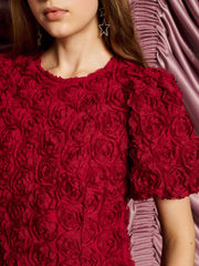 <b>DREAM</b> Cabaret Floral Midi Dress Carmin Red / Z