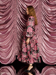 <b>DREAM</b> Gilda Jacquard Maxi  Dress Flamingo Pink / Z