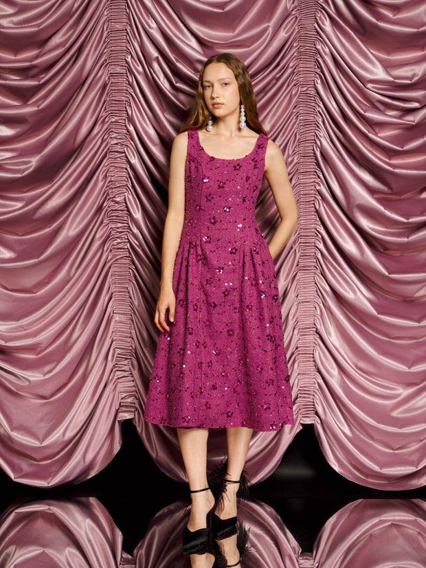 <b>DREAM</b> Hollywood Tweed Midi Dress