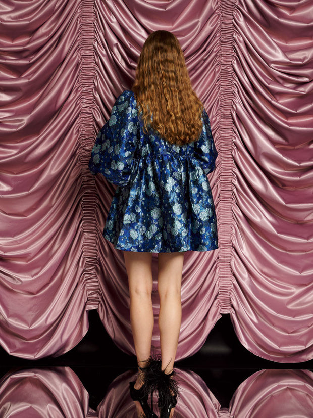 <b>DREAM</b> Spotlight Jacquard Mini Dress Royal Blue / Z