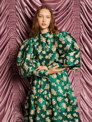 <b>DREAM</b> Showstopper Jacquard Maxi Dress Veronese Green / Z