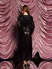 <b>DREAM</b> Nights Sequin Maxi Dress Onyx Black / Z