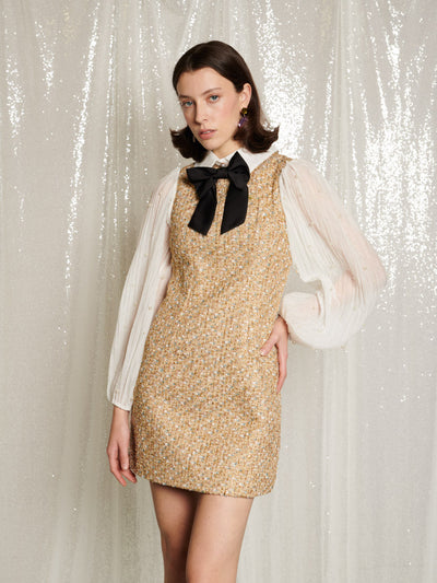 <b>DREAM</b> Sparkle Storm Tweed Mini Dress