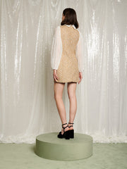 <b>DREAM</b> Sparkle Storm Tweed Mini Dress