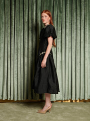 Viola Jacquard Midi Dress Coal Black / Z