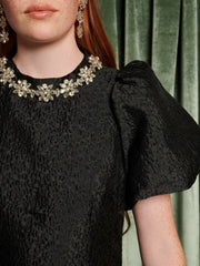 Viola Jacquard Midi Dress Coal Black / Z