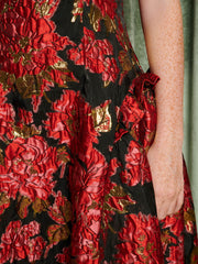 Illusions Jacquard Midi Dress Ruby Red / Z