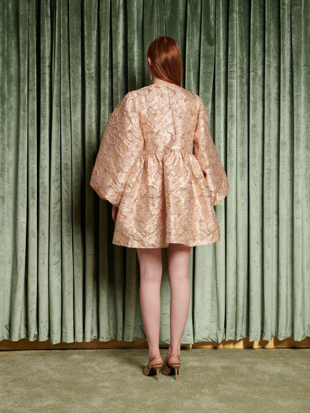 Elsewhere Jacquard Mini Dress Beige Pink / Z