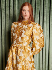 Imagine Jacquard Maxi Dress Yellow Gold / Z