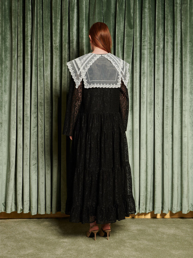 Motion Collar Maxi Dress Coal Black / Z