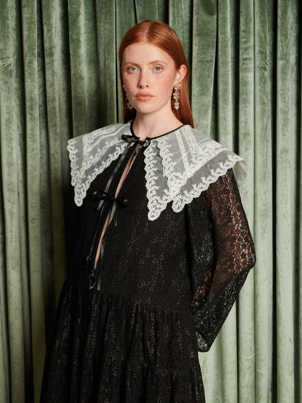 Motion Collar Maxi Dress Coal Black / Z