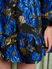 Lucia Jacquard Mini Dress Black, Cobalt Blue / Z