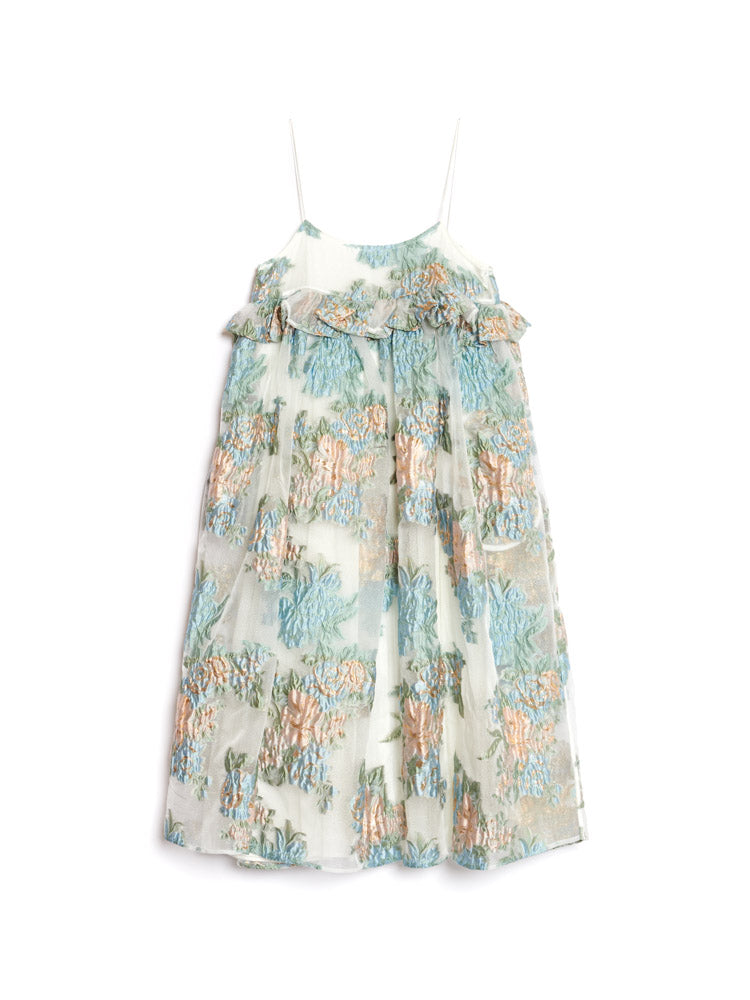 Sister Jane Barn Flower Organza Jacquard Dress - XS/UK 6