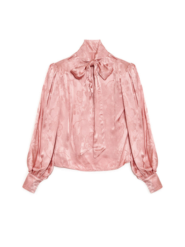<b>DREAM</b> Satin Hour Bow Blouse