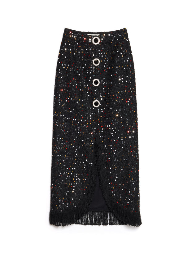 <b>DREAM</b> Confetti Crew Tweed Midi Skirt