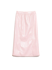 <b>DREAM</b> Rose-Spun PU Midi Skirt