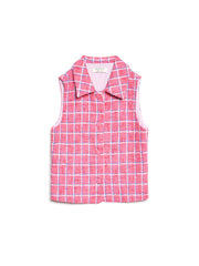 <b>DREAM</b> Cottage Check Tweed Vest