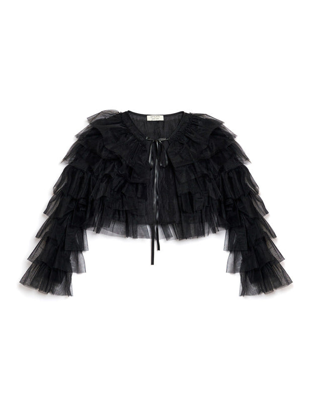 <b>DREAM</b> Crane Tulle Ruffle Jacket