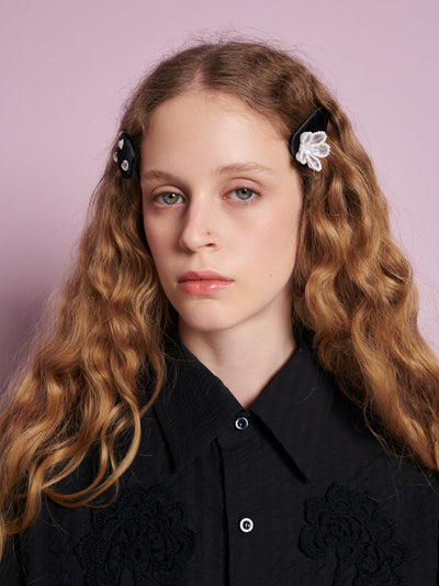 Bluebell Hair Clips Coal Black / Z