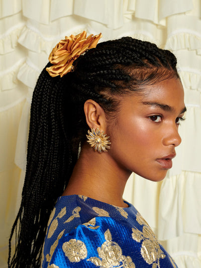 Rosace Hair Clip Sunflower Yellow / Z
