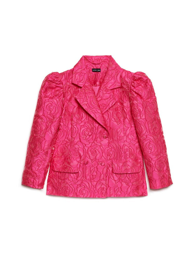 Dia Rose Jacquard Blazer Hot Pink / L