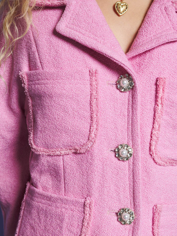 Mira Boucle Fitted jacket Flamingo Pink / Z