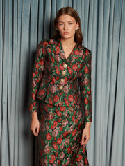 Fantasy Jacquard Cropped Blazer Coal Black / Z