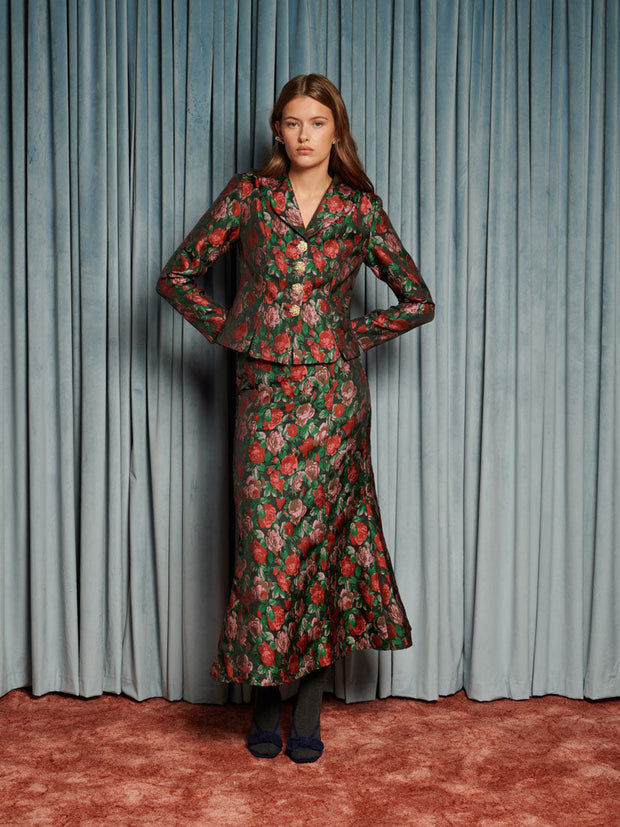 Fantasy Jacquard Cropped Blazer