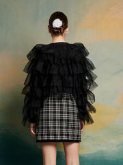 <b>DREAM</b> Crane Tulle Ruffle Jacket