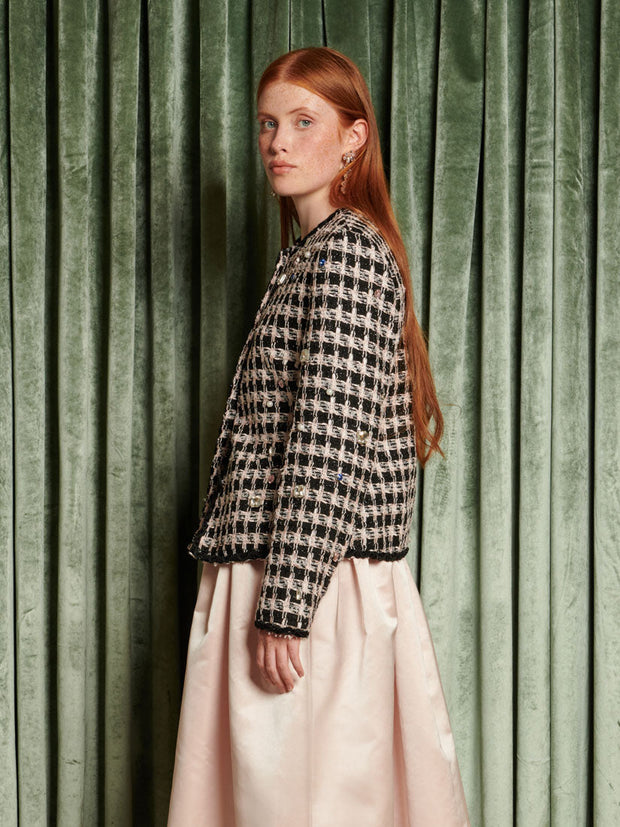 Spectacle Tweed Jacket Houndtooth Black / Z