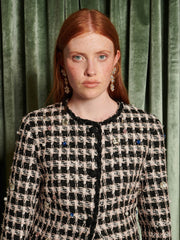 Spectacle Tweed Jacket Houndtooth Black / Z