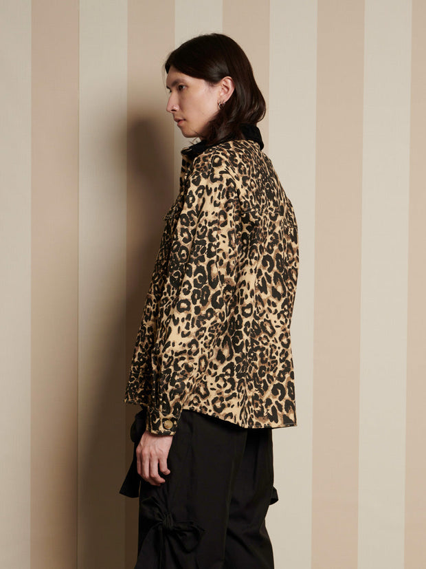 Conrad Leopard Worker Jacket Leopard Tan / Z