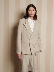 Drew Wrap Blazer Mushroom Grey / Z