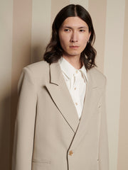 Drew Wrap Blazer Mushroom Grey / Z