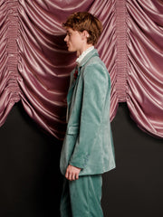 Elio Velvet Single Breasted Blazer