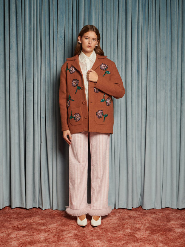 Odette Flower Embellished Jacket