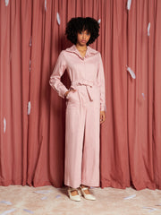 Lovebirds Ruffle Jumpsuit Baby Pink / Z