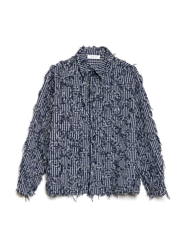 Conrad Frayed Denim Overshirt
