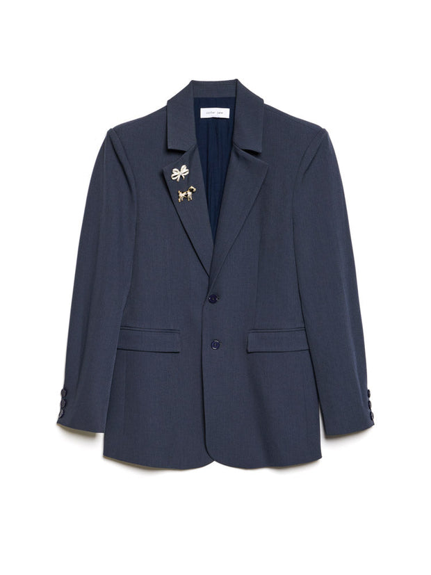 Albert Brooch Single Breasted Blazer