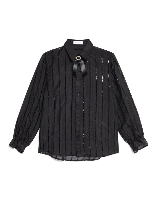 Salle Sequin Stripe Shirt