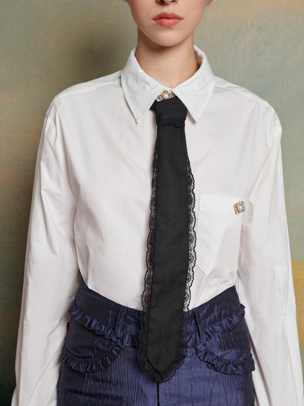 Prince Lace Trim Tie