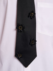 Dew Flower Trim Tie Coal Black / Z