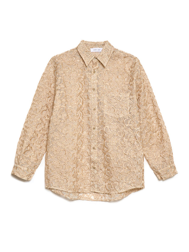 Penny Lace Embroidery Shirt