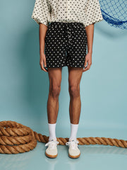 Rocco Spot Drawstring Shorts Polka Dots Black / Z